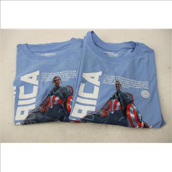 Captain America, Bluey Youth Shirts, Size 7/8, 4 Pieces