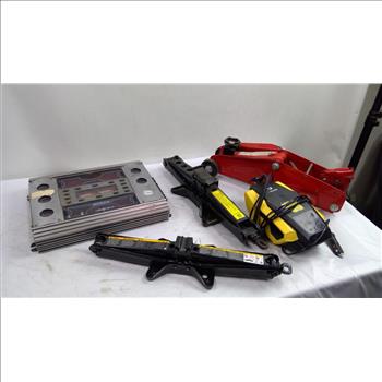 Car Jacks, Vaclife Tire Inflator, With Lanzar Vibe415 Power Amplifier 600W, 5 Pieces