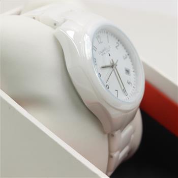 Caravelle White Ceramic Watch