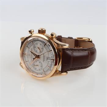 Carl Bucherer 18kt Gold Marnero Chronograph Flyback Watch-Evaluated By Certified Gemologist-AGS/GIA