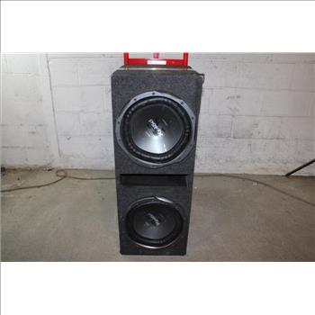 Carpeted Box With 2x Sony Xplod Subwoofer