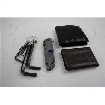 Carpisa Backpack, Hex Keys, Browning Folding Knife, Wallets, And More, 7 Pieces