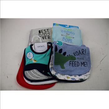 Carter's, Gerber, Okie Dokie, Baby Socks, Onesies, Bibs Bulk Lot, 0m - 4T, 34 Pieces