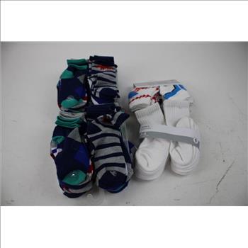 Carter's, Gerber, Okie Dokie, Baby Socks, Onesies, Bibs Bulk Lot, 0m - 4T, 34 Pieces