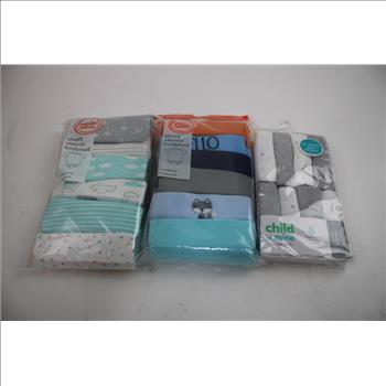 Carter's, Jordan, And More Baby Clothing Lot, 0-9m, 7 Pieces With Washcloths Pack