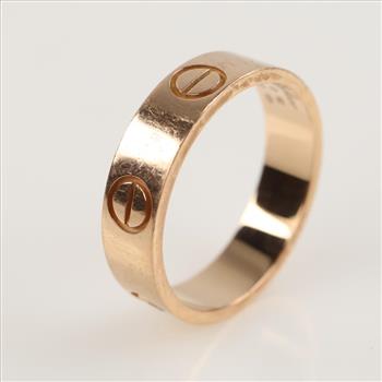 Cartier 18kt Gold Diamond Love Band -Evaluated By Our Certified Gemologist-AGS/GIA