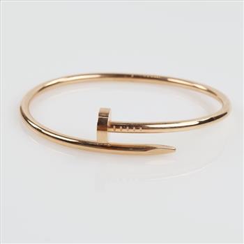 Cartier 18kt Gold Juste Un Clou Bracelet-Evaluated By Our Certified Gemologist-AGS/GIA
