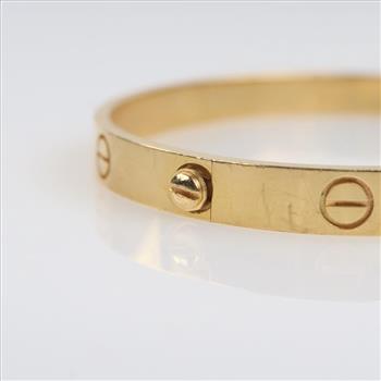 Cartier 18kt Gold LOVE Bangle Bracelet-Evaluated By Our Certified Gemologist-AGS/GIA