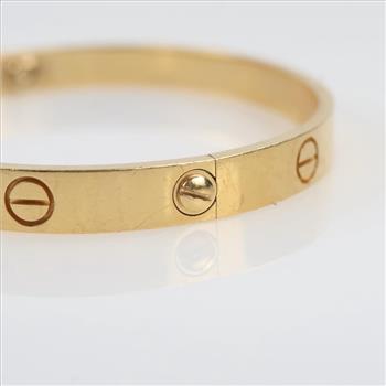 Cartier 18kt Gold LOVE Bangle Bracelet-Evaluated By Our Certified Gemologist-AGS/GIA