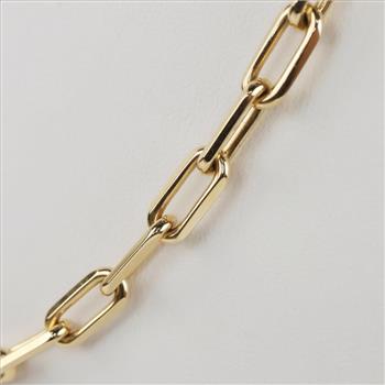 Cartier 18kt Gold Santos Necklace-Evaluated By Our Certified Gemologist-AGS/GIA