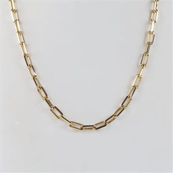Cartier 18kt Gold Santos Necklace-Evaluated By Our Certified Gemologist-AGS/GIA