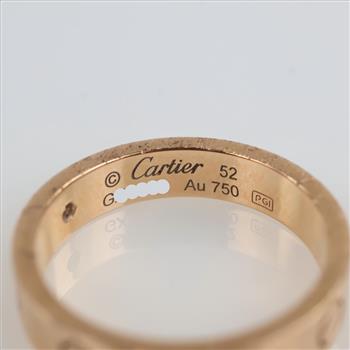 Cartier 18kt Rose Gold Diamond Love Ring-Evaluated By Our Certified Gemologist-AGS/GIA