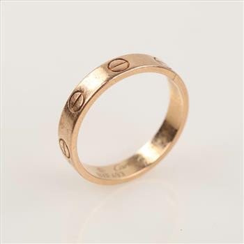 Cartier 18kt Rose Gold Love Ring - Evaluated By Our Certified Gemologist
