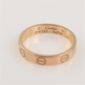 Cartier 18kt Rose Gold Love Ring - Evaluated By Our Certified Gemologist