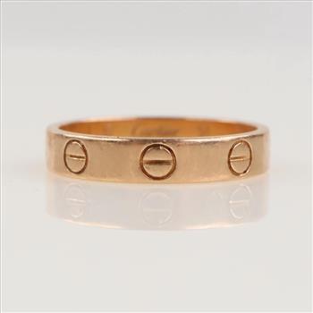 Cartier 18kt Rose Gold Love Ring - Evaluated By Our Certified Gemologist