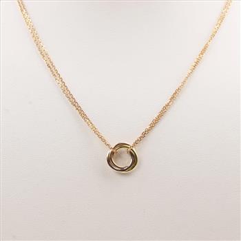 Cartier 18kt Tri-color Gold Trinity Necklace With COA