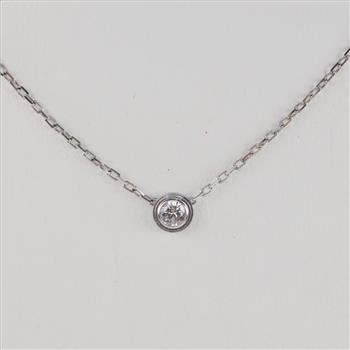 Cartier 18kt White Gold D'Amour Pendant Diamond Necklace-Evaluated By Certified Gemologist-AGS/GIA