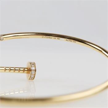 Cartier Diamond 18kt Gold Nail Bracelet - Evaluated By Our Certified Gemologist-AGS/GIA