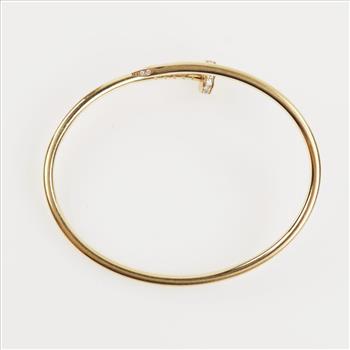 Cartier Diamond 18kt Gold Nail Bracelet - Evaluated By Our Certified Gemologist-AGS/GIA