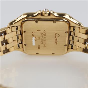 Cartier Panthere De Cartier Midsize 18kt Gold Diamond Watch-Evaluated By Certified Gemologist-AGSGIA