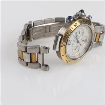 Cartier Pasha Chronograph Watch-Evaluated By Our Certified Gemologist-AGS/GIA