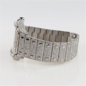 Cartier Santos 14.64cts TW Diamond Watch-Evaluated By Our Certified Gemologist-AGS/GIA