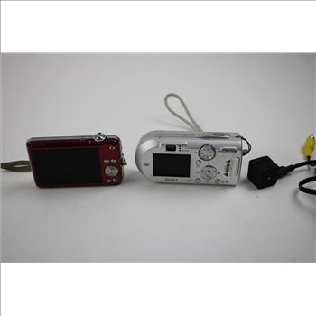 Casio Exilim 10.1 Mega Pixels Digital Camera & Sony Cyber-shot Silver Digital Camera