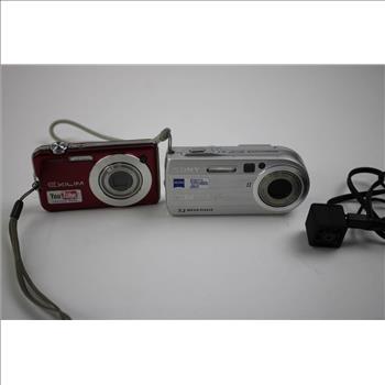 Casio Exilim 10.1 Mega Pixels Digital Camera & Sony Cyber-shot Silver Digital Camera