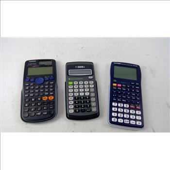 Casio, Texas Instruments, Catiga, Calculator, 3 Pieces
