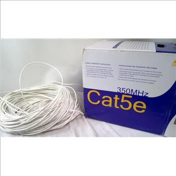 Cat5e 350MHz White Cable, 1000 Ft