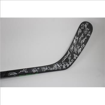 CCM Hockey With Stick With Autographs
