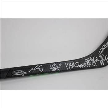 CCM Hockey With Stick With Autographs