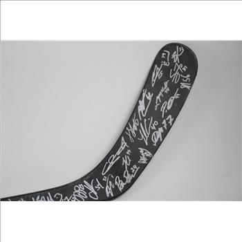 CCM Hockey With Stick With Autographs