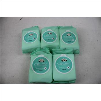 Celavi Make-Up Chamomile Remover Cleansing Towelettes 30 Sheets, 5 Pieces