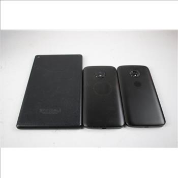 Cell Phone And Tablet Lot, 3 Pieces, Sold For Parts