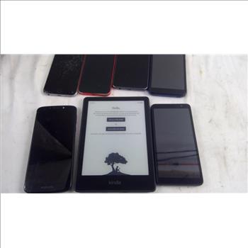 Cell Phone And Tablet Lot, 7 Pieces, Sold For Parts