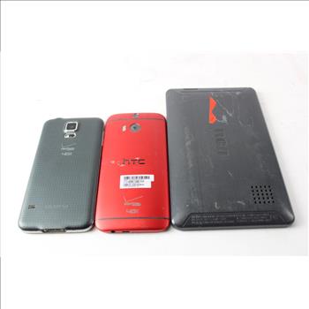 Cell Phone Lot + 1 Tablet,  3 Pieces, Sold For Parts