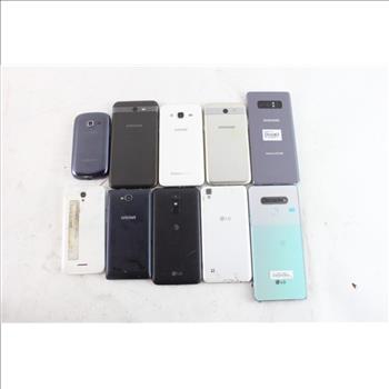 Cell Phone Lot, 10 Pieces, Sold For Parts