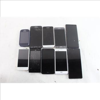Cell Phone Lot, 10 Pieces, Sold For Parts