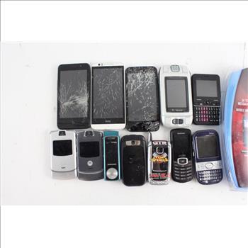 Cell Phone Lot, 10+ Pieces, Sold For Parts