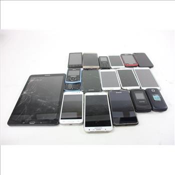 Cell Phone Lot, 12+  Pieces, Sold For Parts