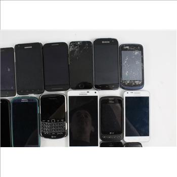 Cell Phone Lot, 20+ Pieces, Sold For Parts
