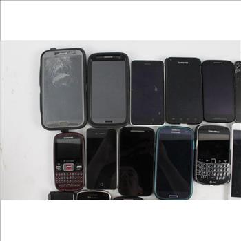 Cell Phone Lot, 20+ Pieces, Sold For Parts