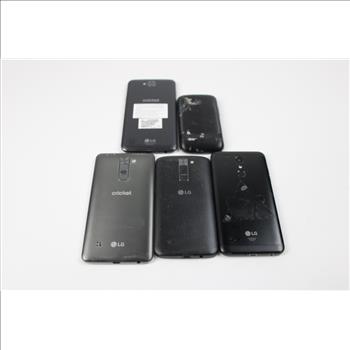 Cell Phone Lot, 5 Pieces, Sold For Parts