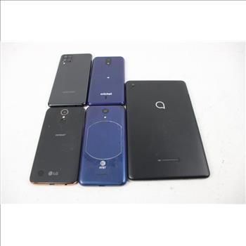 Cell Phone Lot And Tablet , 4 Pieces, Sold For Parts