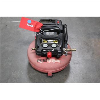 Central Pneumatic 3 Gallon 1/3 HP 100 PSI Oil-Free Pancake Air Compressor