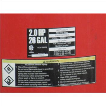 Central Pneumatic Air Compresser