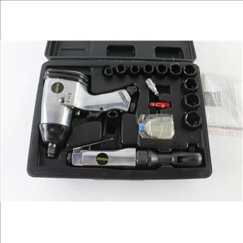 Central Pneumatic Air Impact Wrench And Ratchet Set