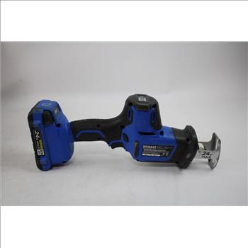 Central Pneumatic Brad Nailer & Stapler, Kobalt Reciprocating Saw, Brushless Impact Driver, & Single Port Charger 4 Pieces