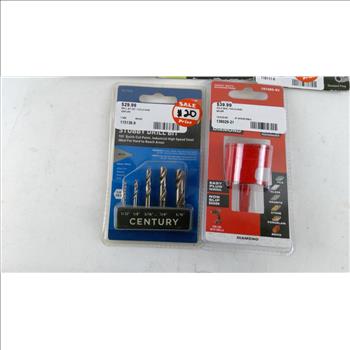 Century Stubby Drill Bit Set, Flexzilla High Flow Coupler, And More, 5 Pieces